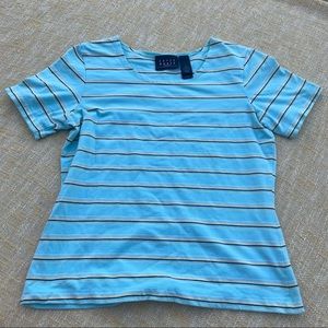Pastel Striped Thick Basic T shirt